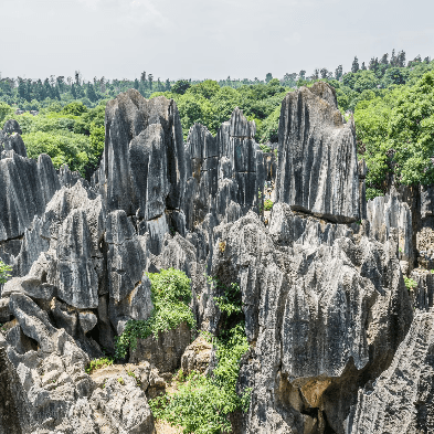Stone Forest and scenic landscapes in Kunming, China