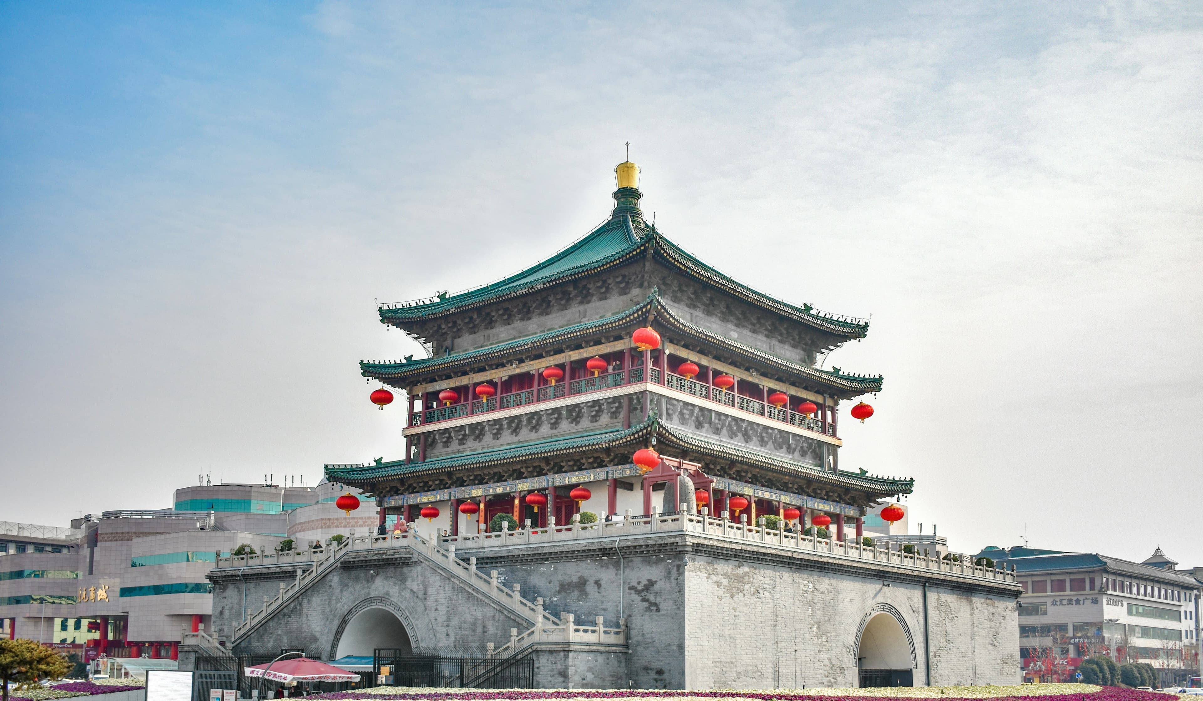 Xi’an ancient city wall and historic architecture representing China's timeless treasures tour