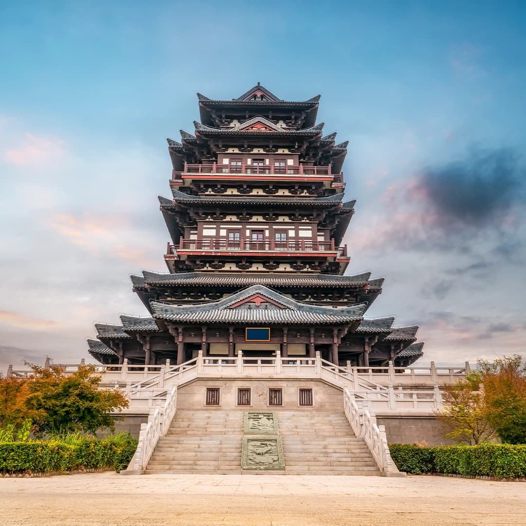 Kuixing Tower Chongqing elevated viewpoint with surrounding skyscrapers and urban skyline