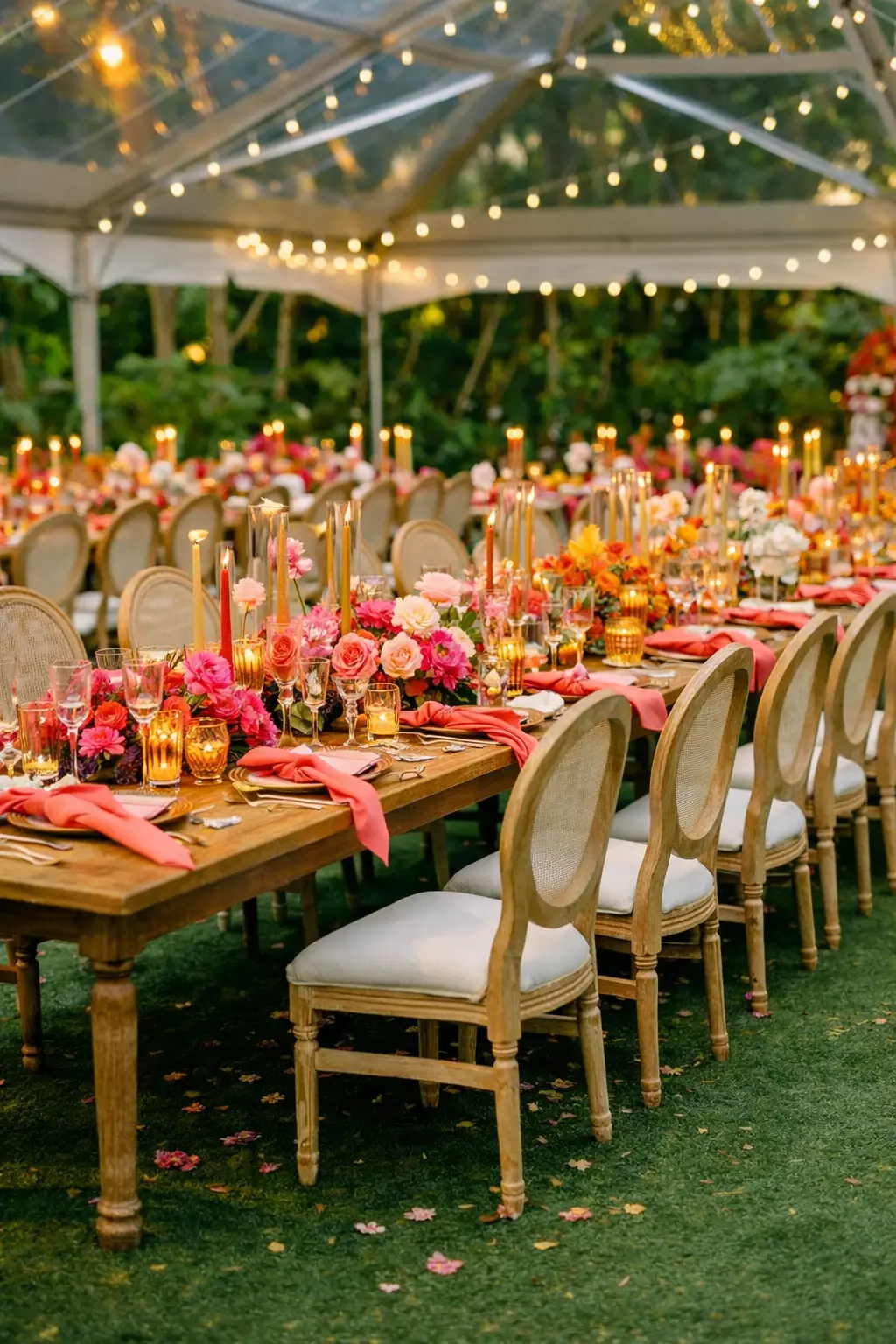 Elegant wedding catering setup with gourmet food and beverages for destination weddings