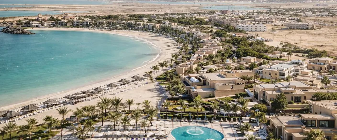 Ras Al Khaimah mountain landscape with desert and coastline views