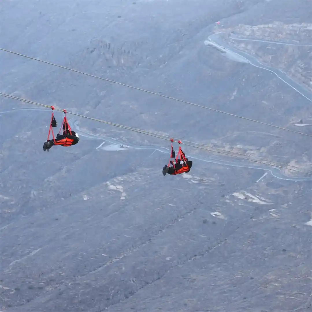 Jebel Jais Flight world longest zipline over Ras Al Khaimah mountains