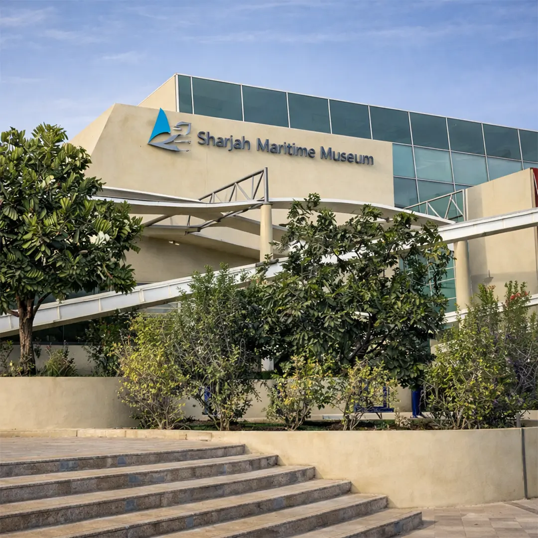 Sharjah Maritime Museum displaying traditional boats and pearl diving heritage
