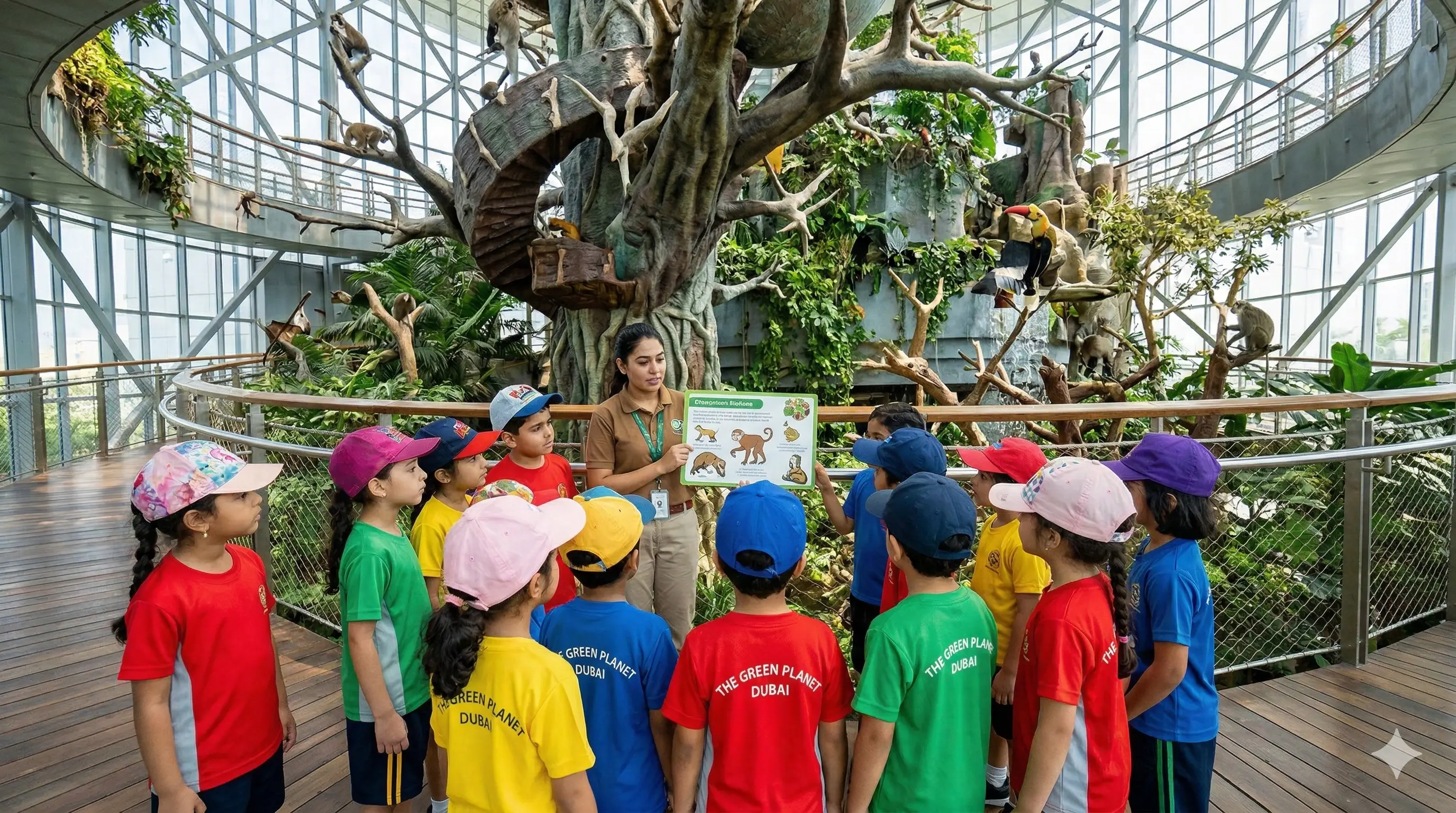Students exploring mangroves and natural ecosystems during ecological tours in the UAE