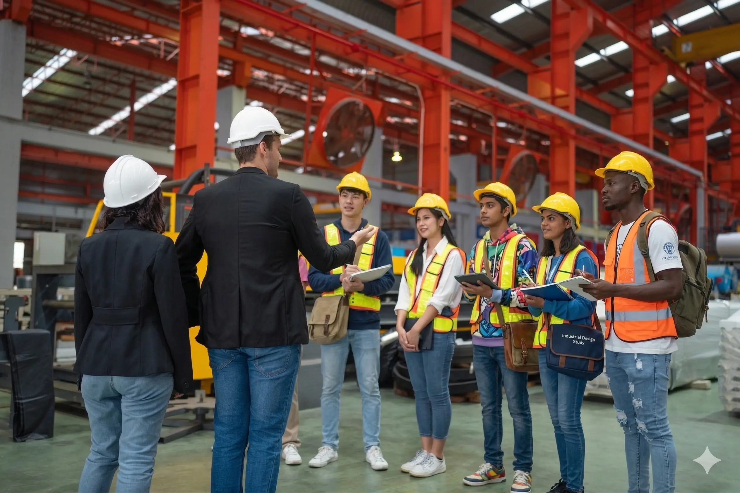 Students visiting companies and industries in Dubai for educational exposure