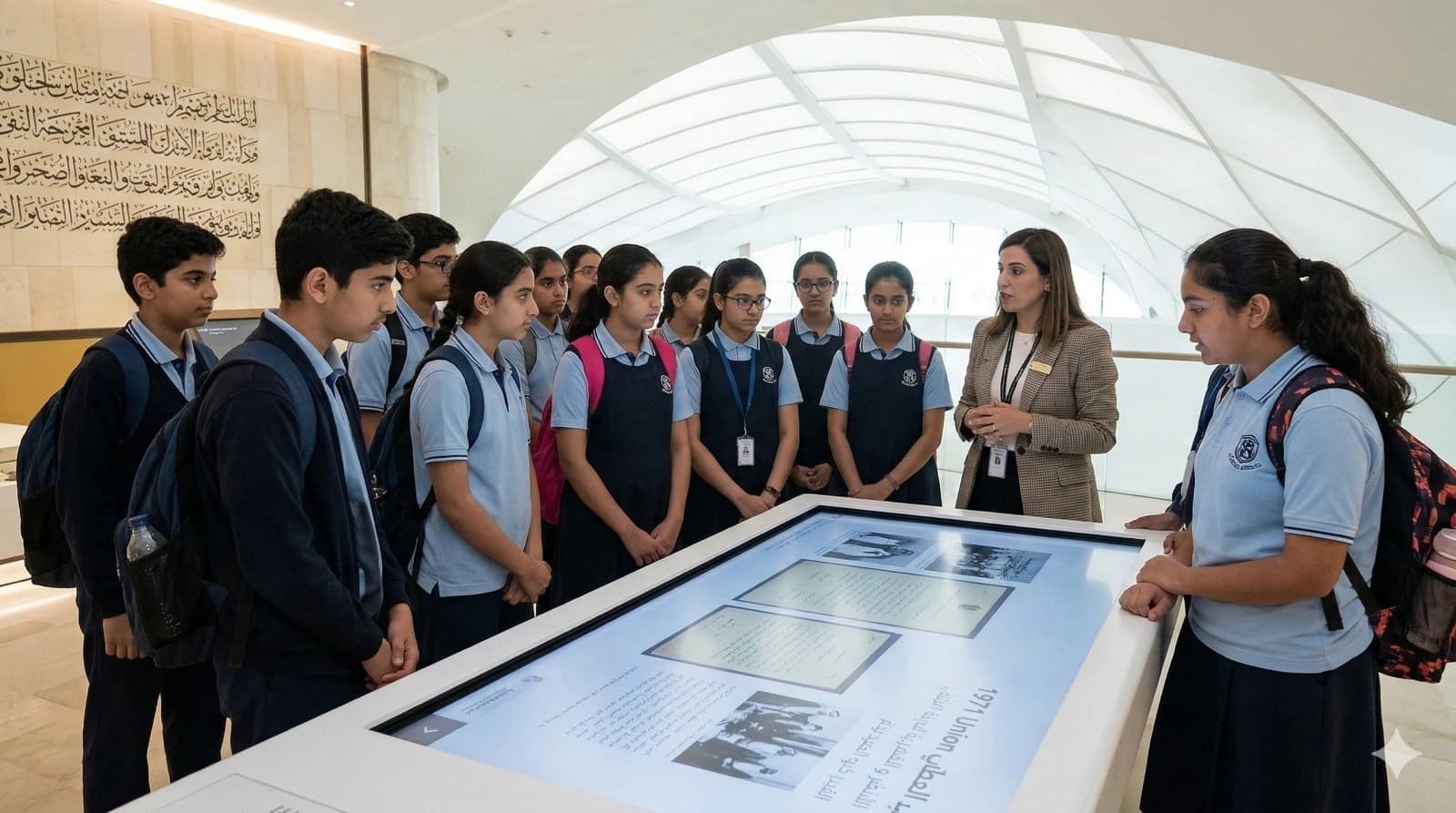 Students participating in guided school and college educational tours in the UAE