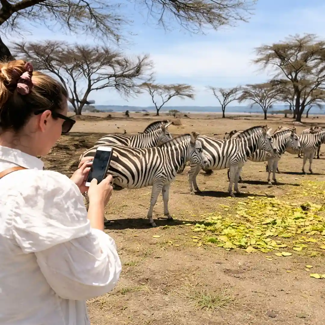 Walking safari with birds and wildlife at Crescent Island Sanctuary