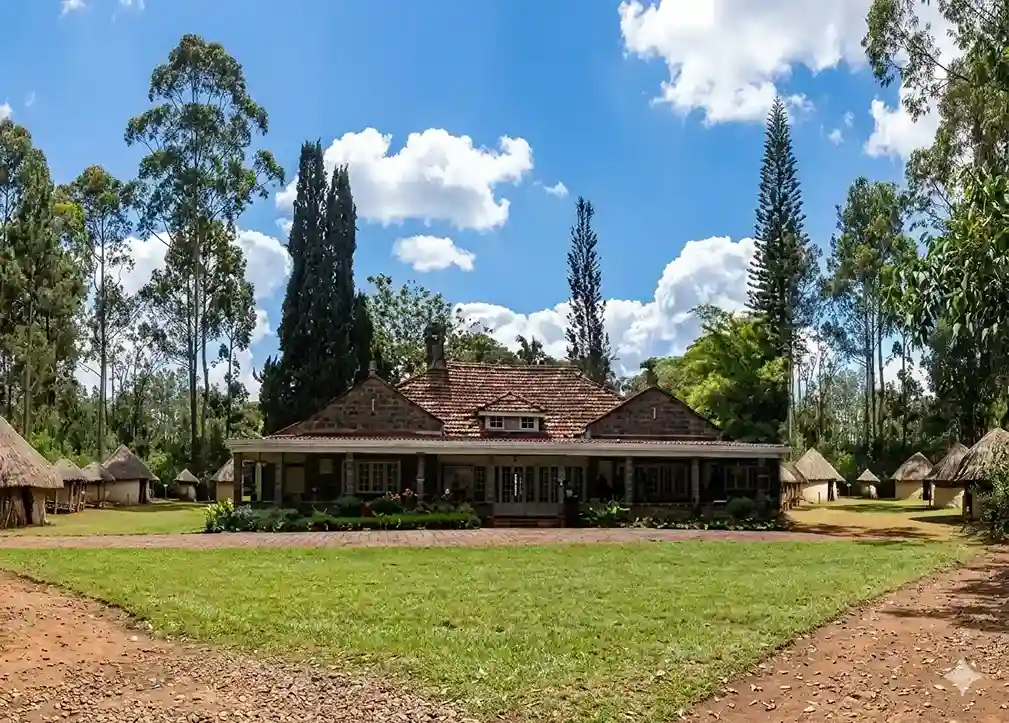 Historic Karen Blixen Museum house with gardens in Nairobi, Kenya