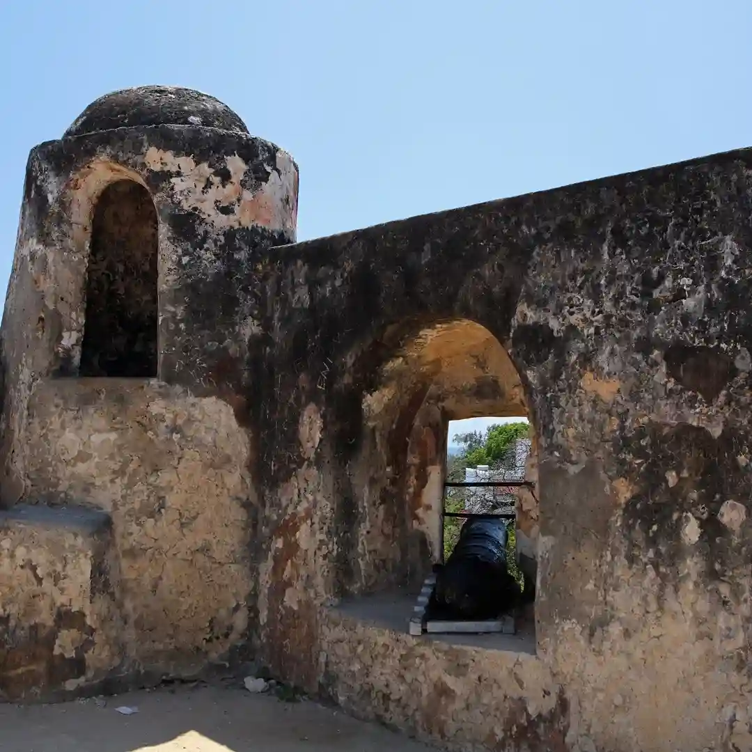 Fort Jesus in Mombasa, a historic Portuguese fortress overlooking the Indian Ocean