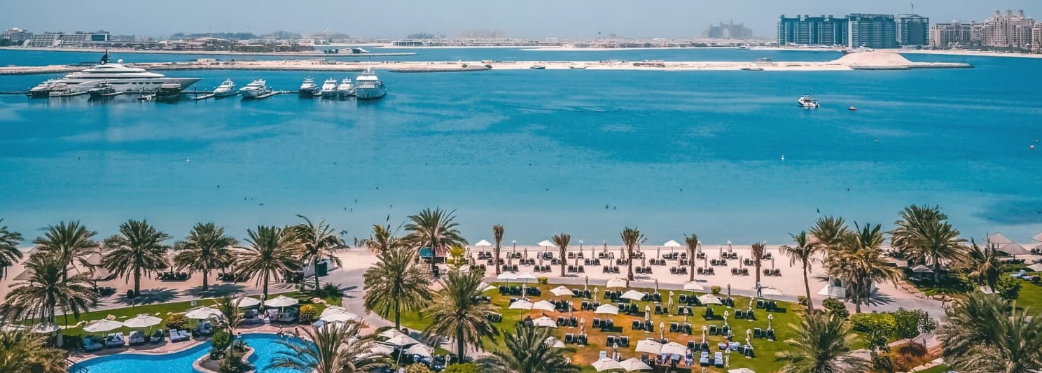 Dubai Six Emirates Discovery tour package featuring Burj Khalifa, Desert Safari, Marina Dhow Cruise and The View at The Palm