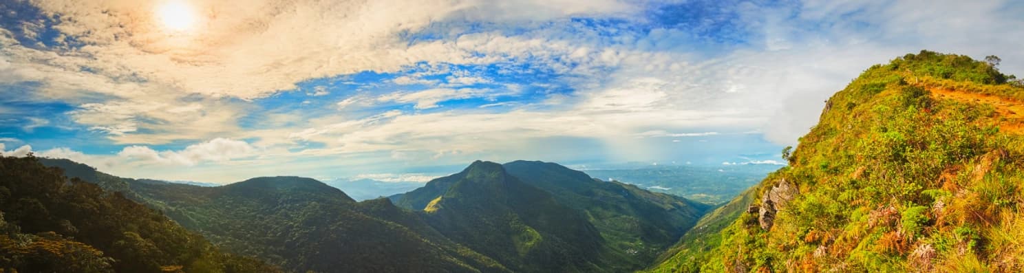 Sri Lanka landscapes featuring hills, beaches, and cultural landmarks