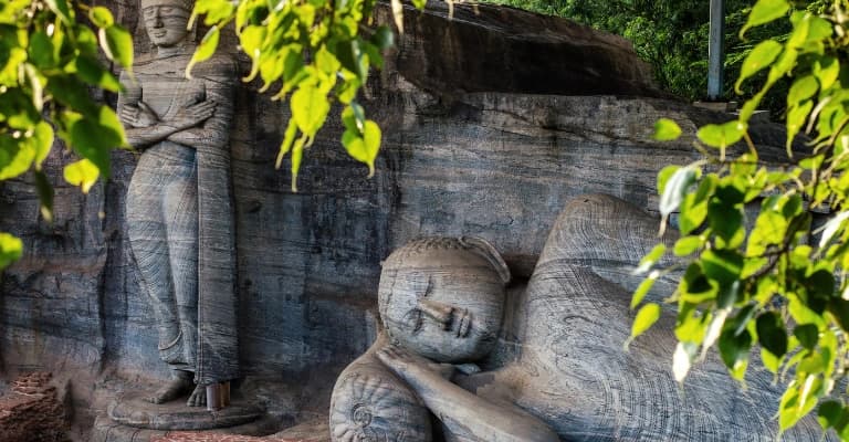 Tourists exploring Sri Lanka itinerary destinations including cultural sites, hills, and beaches