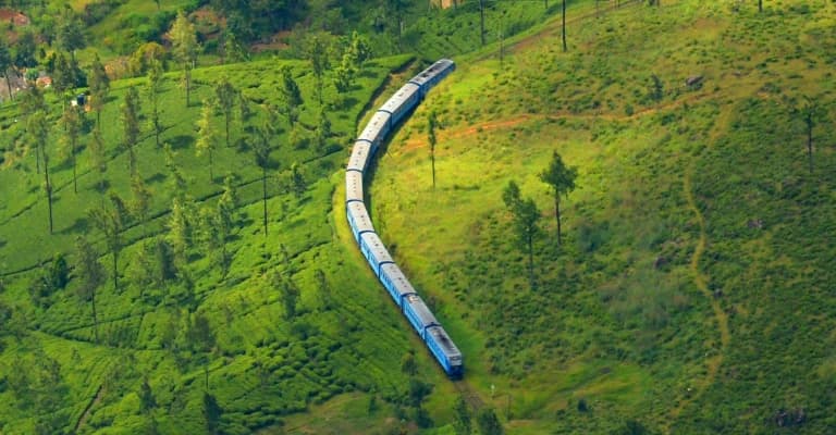 International traveler arriving in Sri Lanka airport for holiday travel