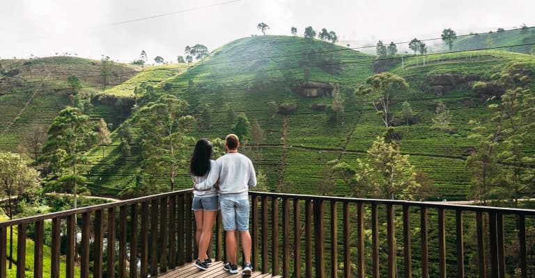 Tourists exploring scenic beaches and cultural attractions in Sri Lanka