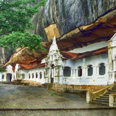 Rangiri Dambulla Cave Temple with ancient Buddhist heritage in Sri Lanka