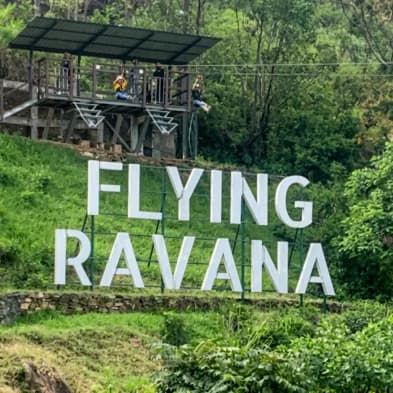 Flying Ravana zipline adventure above Ella’s hills