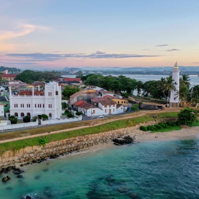 Galle Fort with colonial architecture and historic streets along Sri Lanka’s southern coast