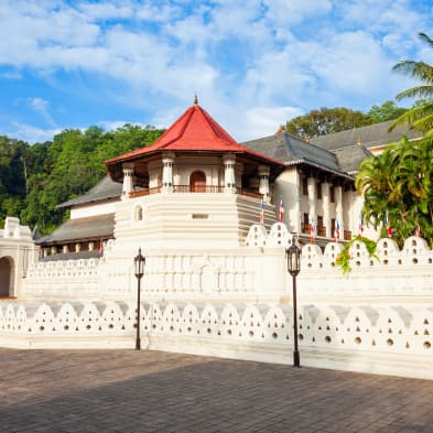 Temple of the Sacred Tooth Relic in Kandy, one of Sri Lanka’s most revered Buddhist sites