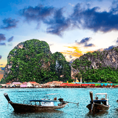 Phuket Thailand with white-sand beaches and island-hopping adventures