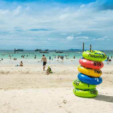Coral Island Tour with crystal-clear waters and white sand near Pattaya