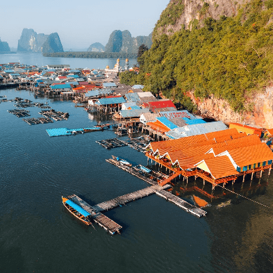 Fisherman's Village in Koh Samui with beachfront restaurants