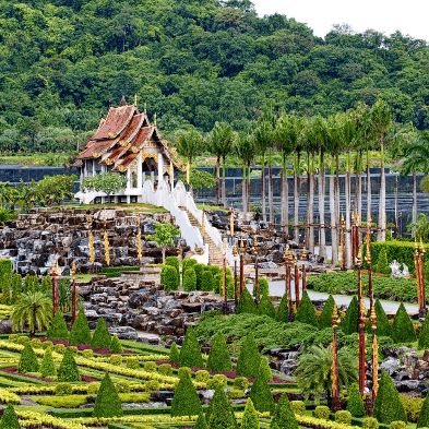 Nong Nooch Tropical Garden with landscaped gardens near Pattaya