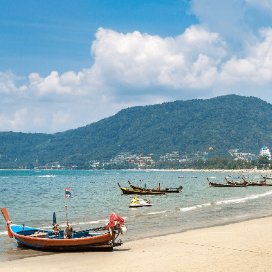 Patong Beach in Phuket with vibrant beachfront atmosphere