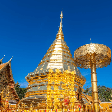 Wat Phra That Doi Suthep temple overlooking Chiang Mai