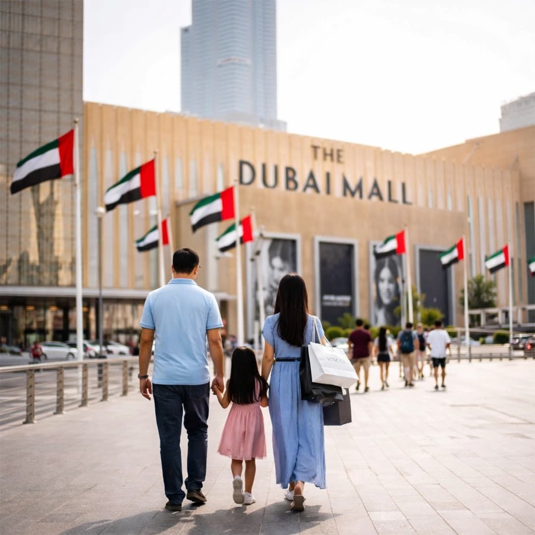 Family exploring UAE cultural attractions including Al Fahidi Historical District and traditional Emirati experiences