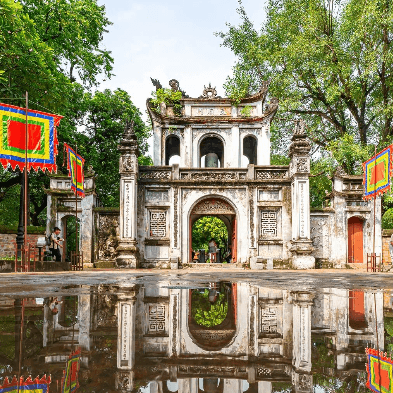 Historic temples, lakes, and vibrant old quarter streets in Hanoi, Vietnam