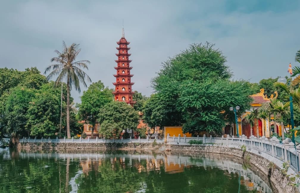 Historic streets and cultural landmarks in Hanoi, Vietnam