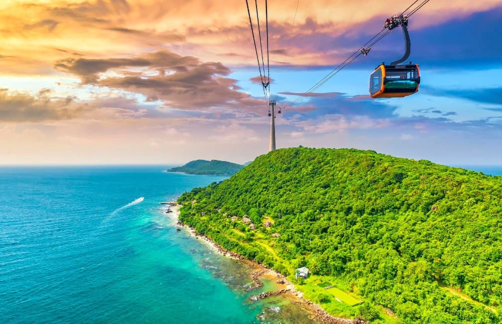 Beautiful beach and luxury resort view in Phu Quoc, Vietnam